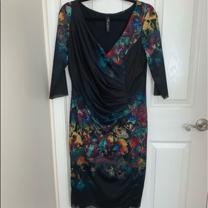 Floral Draped Dress